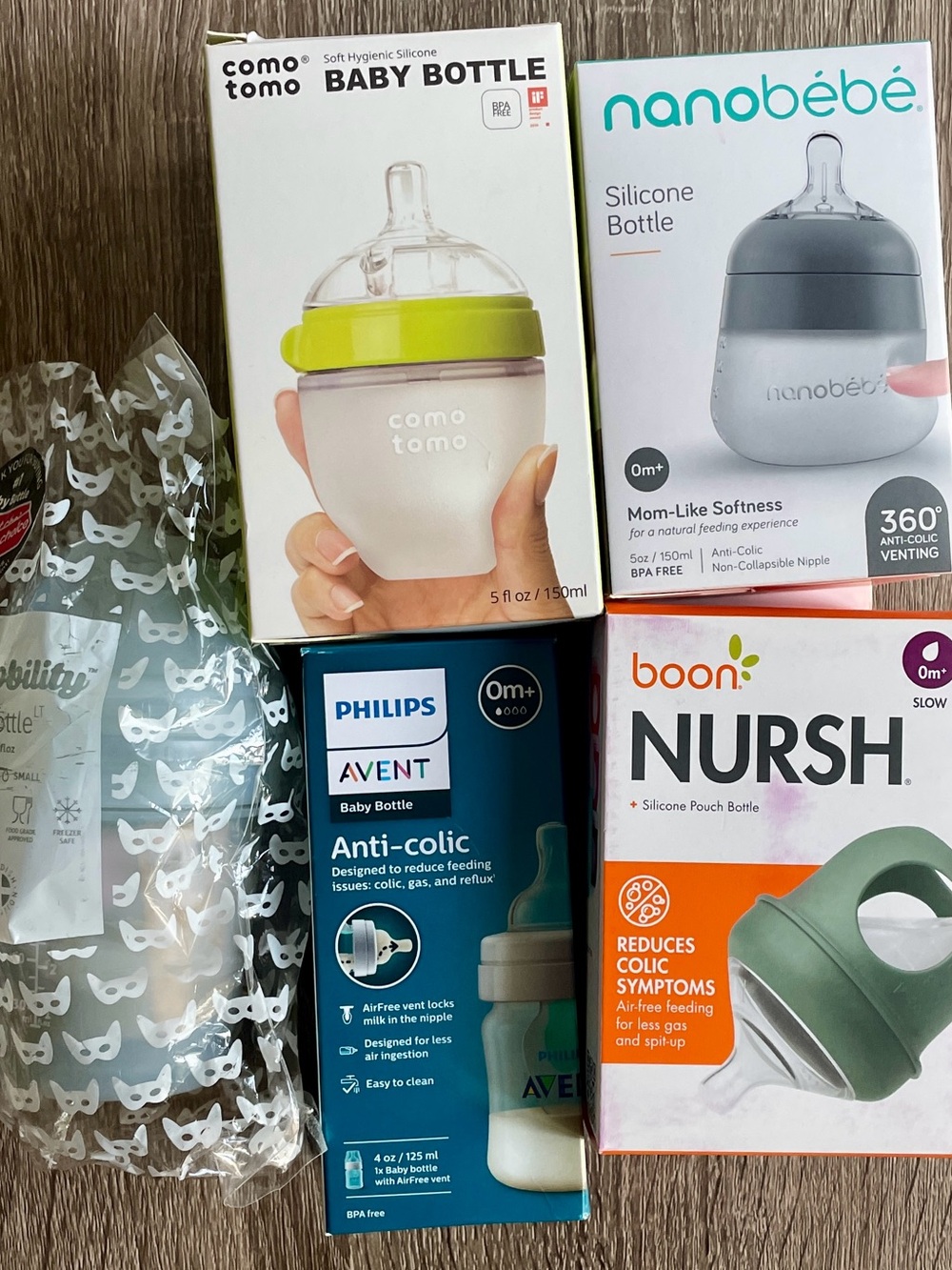 Philips Avent nanobebe comotomo New in Box variety pack of new born baby bottles